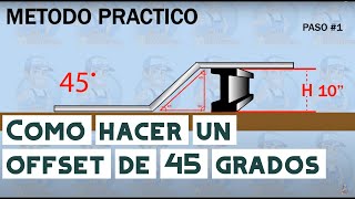 Como hacer un offset de 45 grados. Video #125