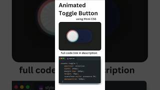 Toggle Button Html CSS #coding #htmlcss #learnhtml5andcss3