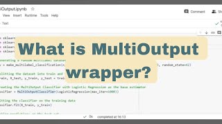 Multi Label classification using MultiOutput wrapper sklearn