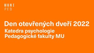 Proč učím na Katedře psychologie PdF MU