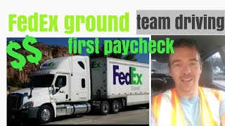 FedEx ground team driving update: First paycheck $$