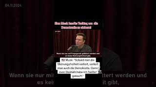 Musk kaufte twitter um die Demokratie zu retten!