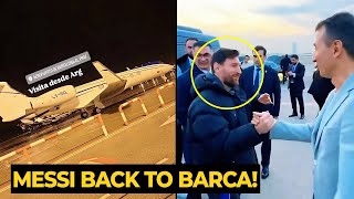 MESSI LANDED IN BARCELONA TODAY after flight from Azerbaijan❗ Football News