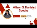 Coach Allison G. Daniels Speaks | Motivational Word | Raise Your Limits