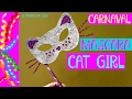 Cómo Hacer una Máscara de Carnaval, Máscara Casera de Carnaval, Máscara Cat Girl,