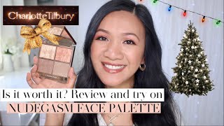 Charlotte Tilbury Nudegasm Face Palette Review and Try On | Is it worth it? | Holiday 2021