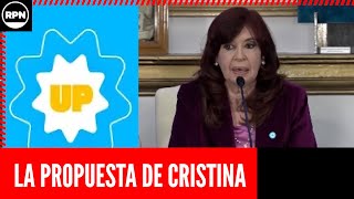 Cristina LE MARCA la cancha a la política con el nuevo frente y lanzó la primera propuesta