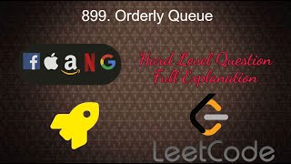 899. Orderly Queue | Hard Level Interview Question Full Explanation in Python
