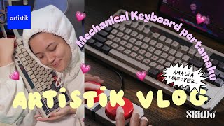 Unboxing keyboardnya designer | Review 8bitdo Retro Mechanical Keyboard #AmaliaTakeover#ArtistikVLOG