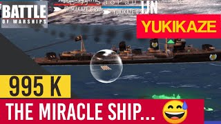 [Battle of Warships] IJN Yukikaze - The miracle ship - 995 k 😅