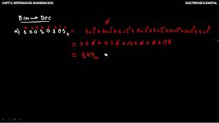 CONVERSION BINARIO A DECIMAL CAPT 2 SISTEMAS DE NUMERACION PARTE_2