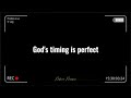 God's timing is perfect by Mhia | with lyrics