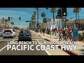 PACIFIC COAST HIGHWAY - Driving from Long Beach to Huntington Beach, Los Angeles, California, USA