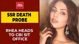 Rhea Chakraborty Heads To CBI SIT Office For Questioning In Sushant Singh Rajput Death Probe