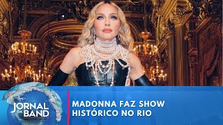 Praia de Copacabana lotada para o show da cantora Madonna | Jornal da Band