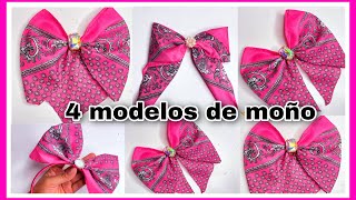 Moño paliacate - 3 Modelos de moños con un solo pañuelo - moño charro #manualidades #moñosdeliston