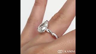 2.21ct Pear Solitaire in DBK Classic Twisted Infinity Shank Michael Johnson