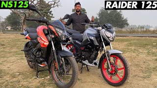 2025 TVS Raider 125 VS Bajaj Pulsar NS125 | Full Comparison