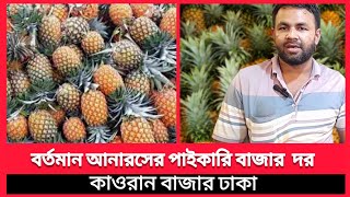 বর্তমান আনারসের পাইকারি বাজার দর কতো/কাওরান বাজার ঢাকা/kawran bazar Pineapple wholesale price bd