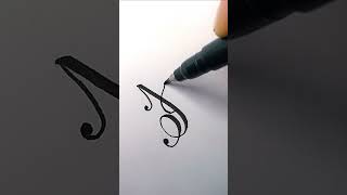Hi... brush pen caligraphy.  #cursive #calligraphy #handwriting #shorts