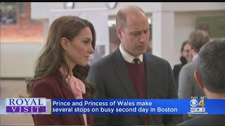 Prince and Princess of Wales make several stops on busy second day in Boston
