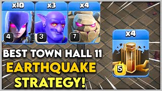 BEST TOWN HALL 11 EARTHQUAKE ATTACK - Th11 GoBoWitch Attack Strategy in Clash of Clans