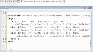 Free Pascal App Tutorial 7 - Simple Calculator Part 3 - Radio Buttons - Lazarus