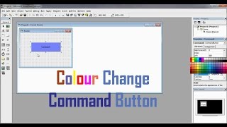 How to change the colour of a Command button in Vb 6.0