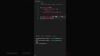 make a function that return factorial in python | Python Tutorial | #python #coding #shorts