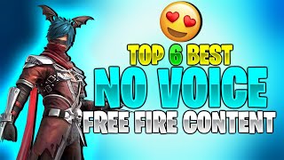 Top 6 Best No Voice FreeFire Content | Trending Content And Tips And Tricks For New Gaming Youtubers