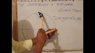 How to construct a square, when given diagonal.