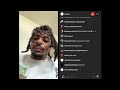 izaya tiji instagram live - snippets, smoking, ocg spongenig, etc. (1)