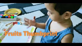 Aktiviti Kanak-Kanak 1-3 Tahun: Fruits Thumbprint