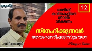 സ്നേഹിക്കുന്നവർ അവഗണിക്കുന്നുവോ?| ഗാലിബ്‌ കവിതകളിലെ ജീവിതവീക്ഷണം- 12 || Hameed Karassery