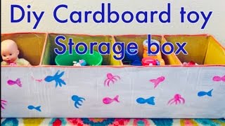 DIY Cardboard Toy storage box | Recycling of Amazon box