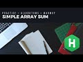 Simple Array Sum  | Hackerrank  Solution  in c++ | #2