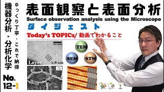 【機器分析/分析化学 12 】これから表面観察と分析を始める研究者のためのダイジェスト