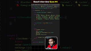 React Coding Interview Question: Search Filter Functionality🔥 #react