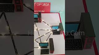 computer project working model - mesh network topology - #shorts | howtofunda