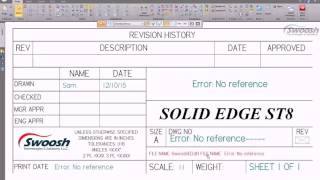 Solid Edge 2D Drafting - Title Blocks