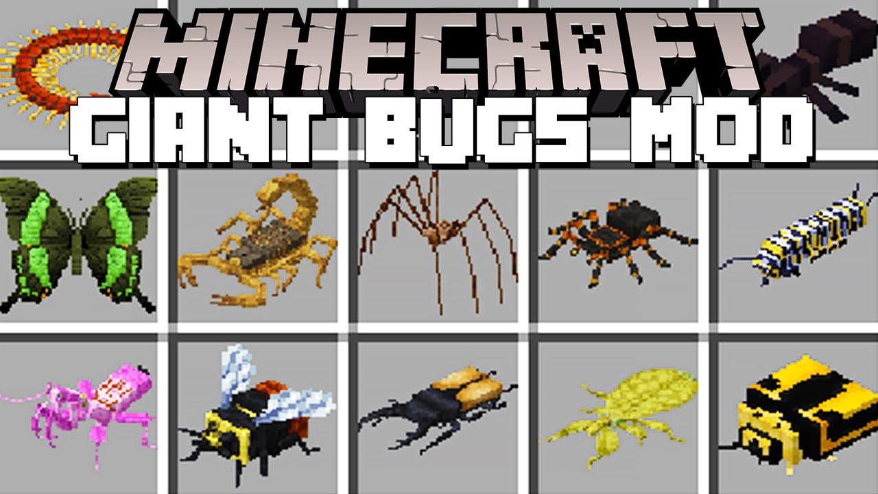 Minecraft Giant Bugs Realistic Insects Mod Minecraft Mods Youtube