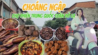 XỨ MÙ TV| CHOÁNG NGẬP CHỢ PHIÊN NÔNG THÔN TRUNG QUỐC BÁN TOÀN ĐỒ LẠ (P2)