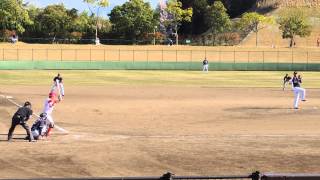 2013/4/3@由宇練習場 カープ・ドラ1ルーキー高橋大樹プロ初ヒット