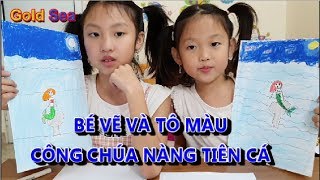 Bé Tập Vẽ - Tô Màu | Blue Sea, Silent Sea Tập Vẽ Và Tô Màu Công Chúa Nàng Tiên Cá
