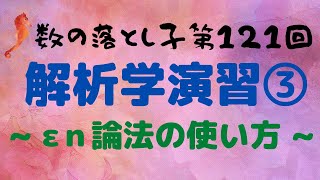 解析学演習③ ~ εn 論法の使い方 ~