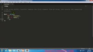 PHP array shift Function