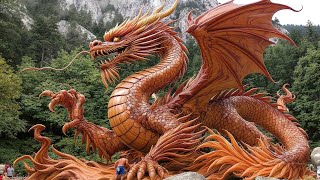 Wood Carving a Majestic Dragon – Stunning Vietnamese Wood Art Masterpiece!