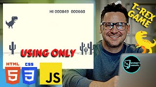 T-rex Dinasour Game using Javascript | Easiest Javascript Game ever for beginners using HTML,CSS,JS.
