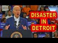 Joe Biden was a DISASTER in Detroit Michigan Today - TDS on DISPLAY.....