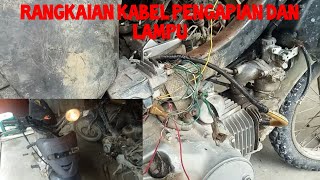 Merangkai Kabel Body Supra X125/Kharisma 125 || Lampu dan Pengapian